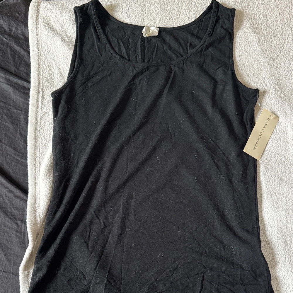 Dana Buchman Elegant Black Tank Top